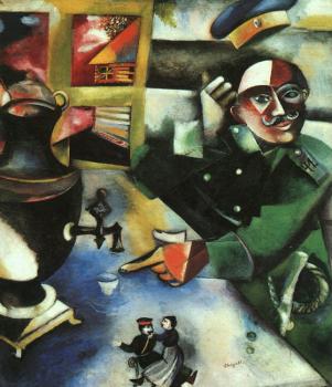 Marc Chagall : The Soldier Drinks